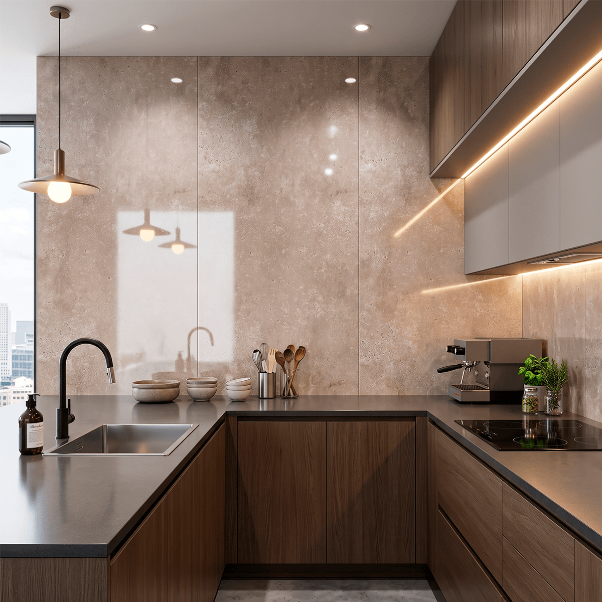 PANEL PVC CENIZA BRILLANTE