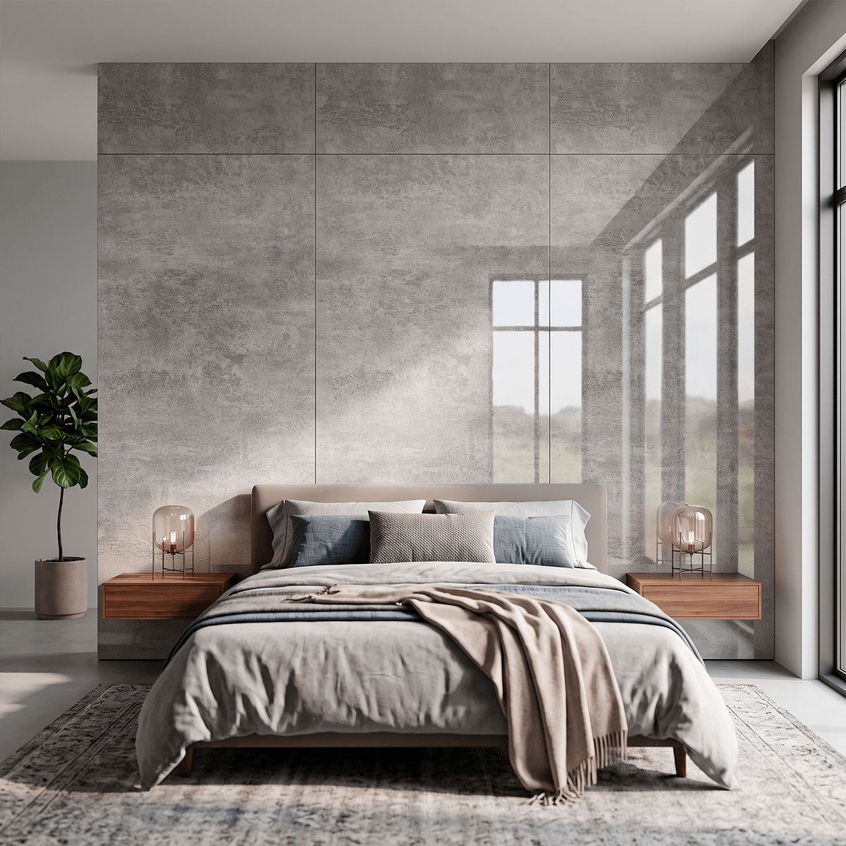 PANEL PVC GRIS BRILLANTE