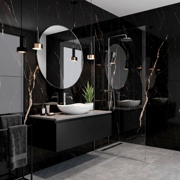 PANEL PVC NEGRO BRILLANTE