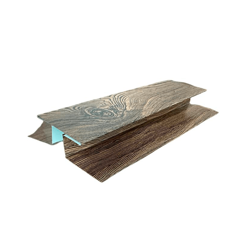 PERFIL H METAL SIDING DARK WOOD 3M